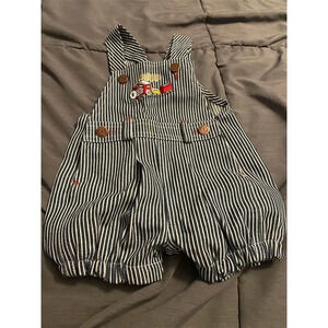 US Polo Assn. Infant Striped Train Overalls Multicolor Unisex